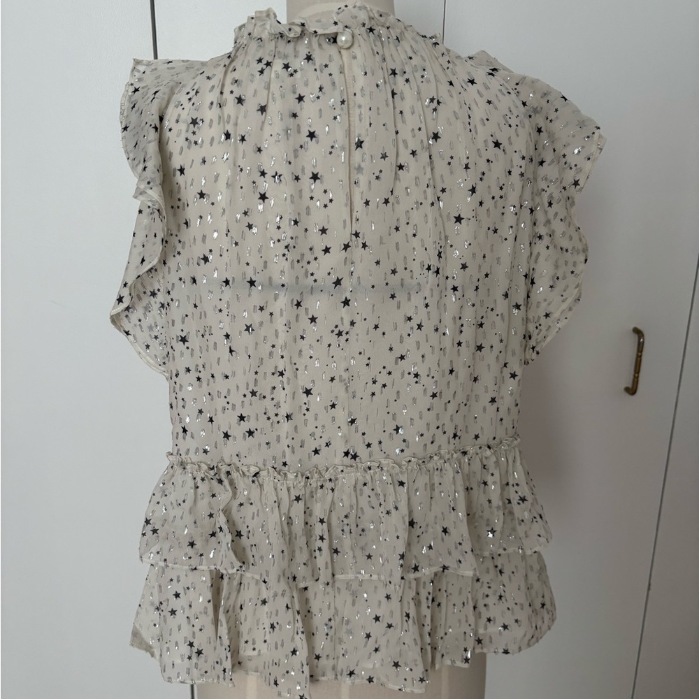 Kate Spade Cream Ruffled Shell - Picture 3 of 5